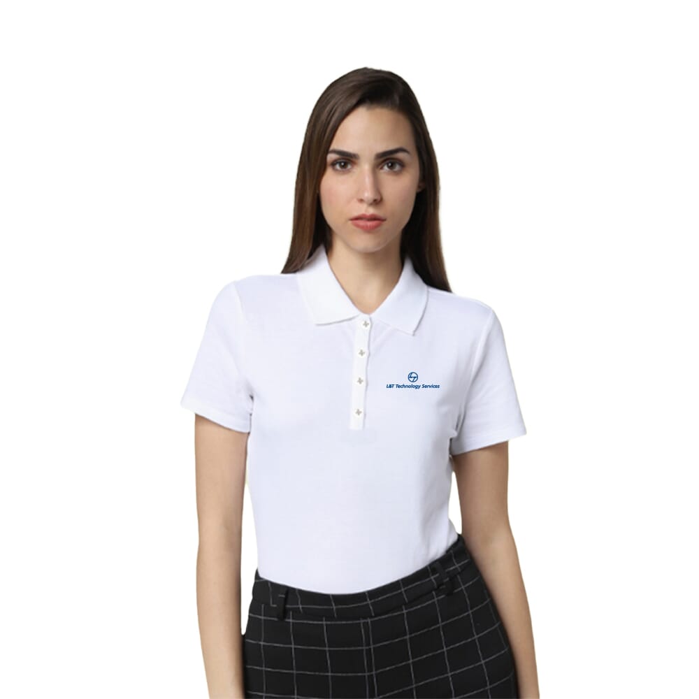 Vero Moda Jacquard Women's Polo T-shirt - White